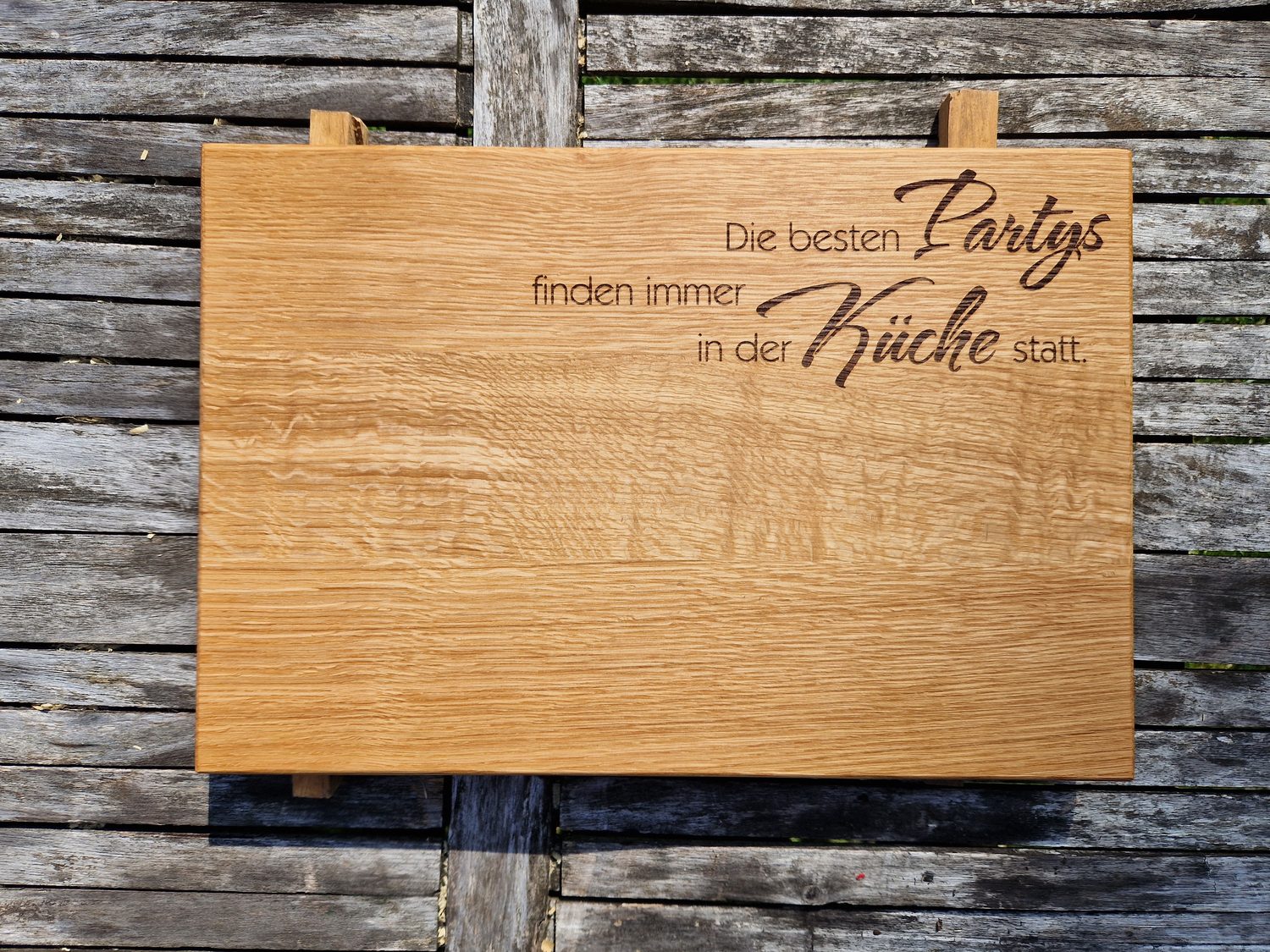 Schneidebrett "Beste Partys in der Küche"