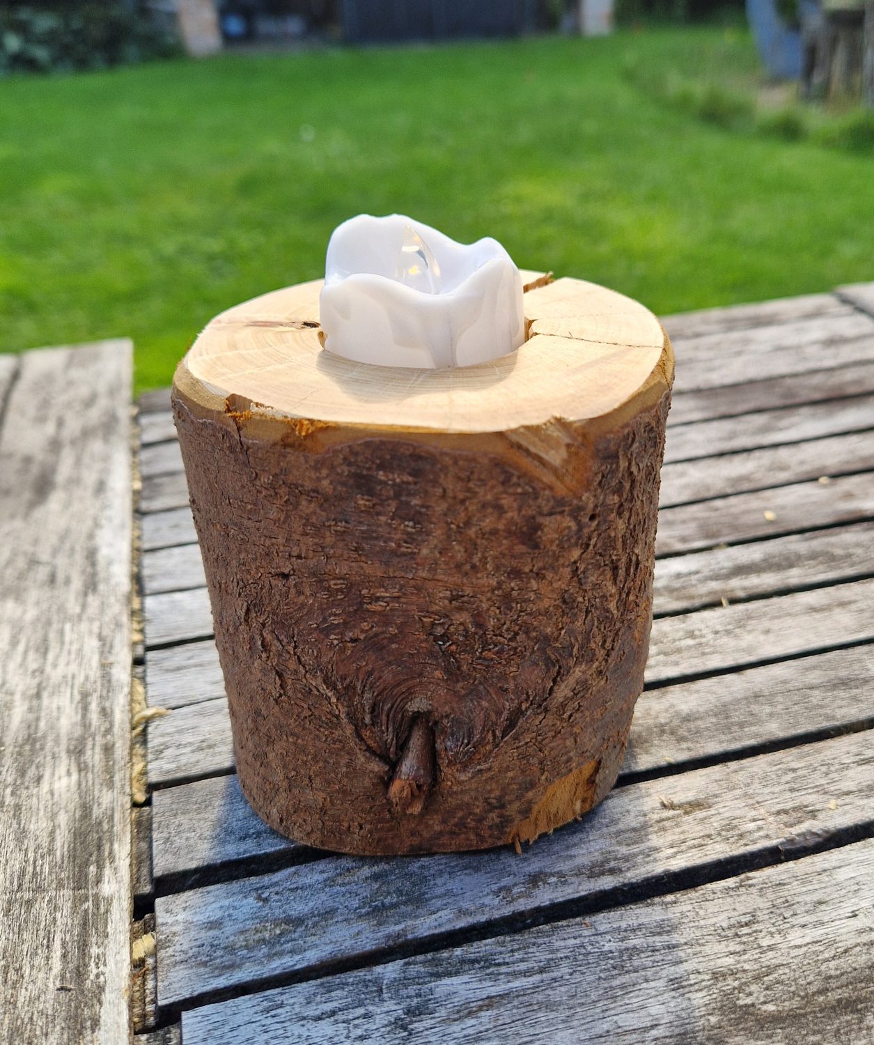 Rustikale Teelicht Kerze