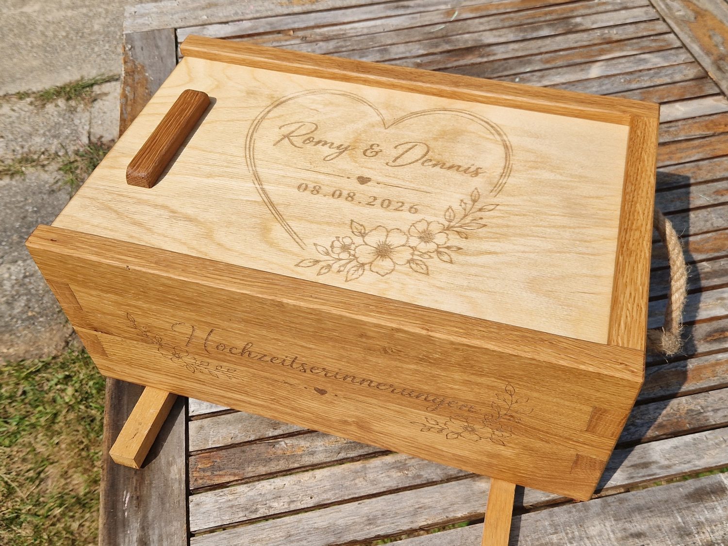 Personalisierte Hochzeitskiste
