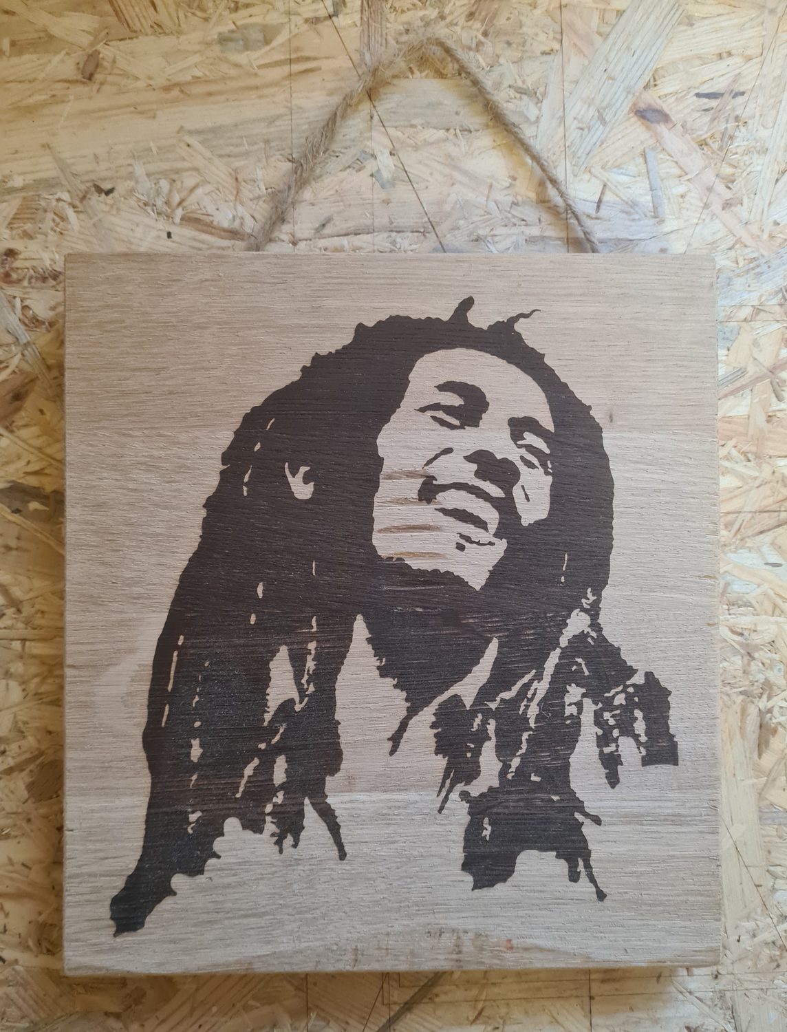 Holzschild "Bob Marley"