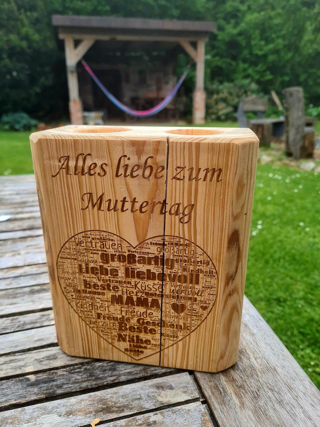 Teelichthalter Rustikal "Muttertag"